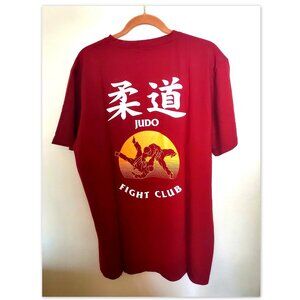 NWT Wolves MMA Judo Men's size XL Burgundy T-shirt Japanese Martial Arts Stretch